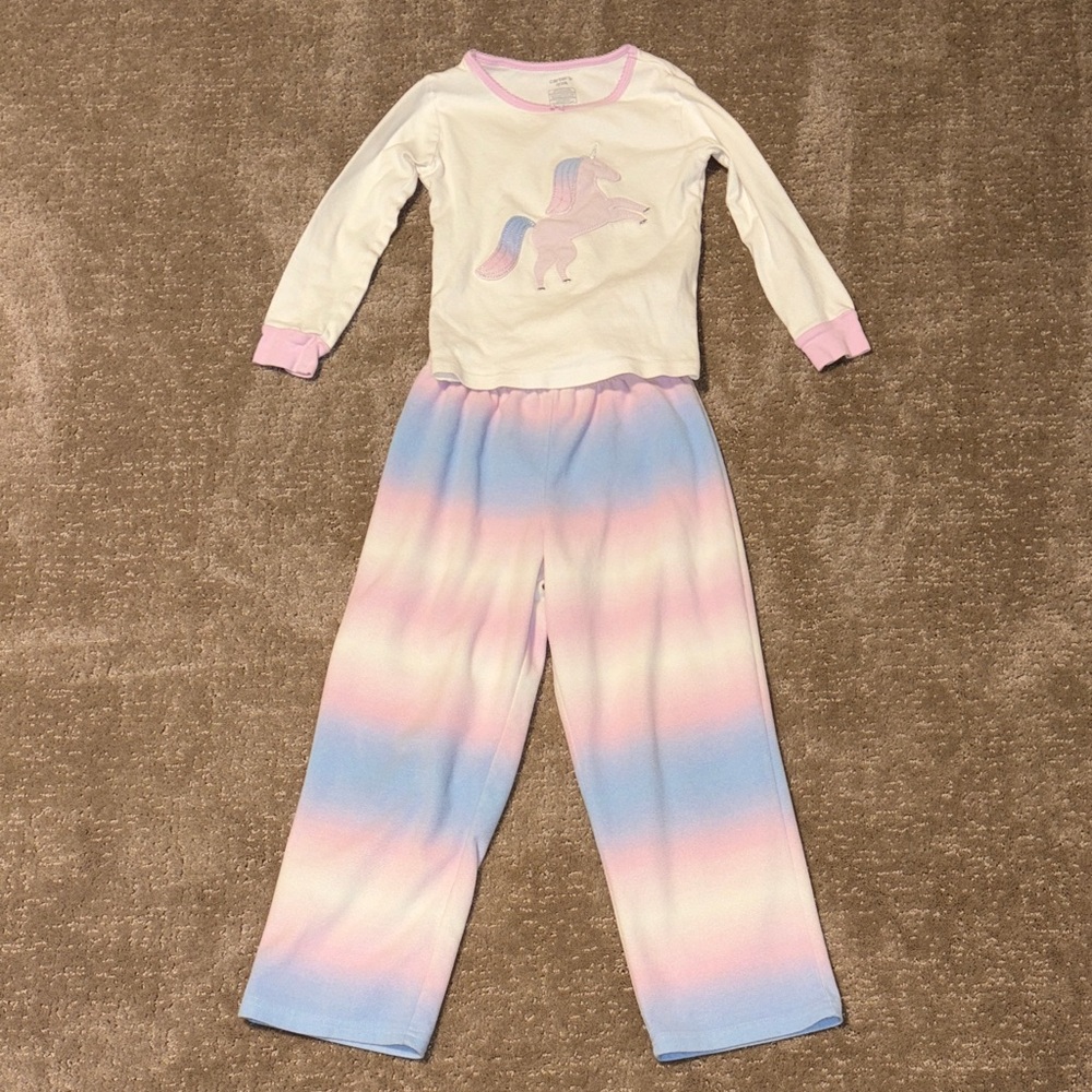 Carter’s (Size 7) Unicorn Girls Pajamas Set